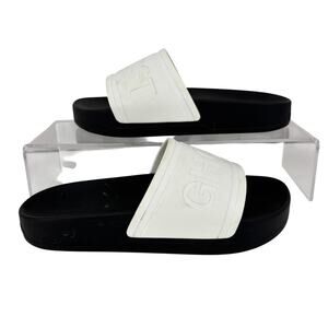 Ghost Golf Slide Sandals Womens Size 8.5 White Black Summer Casual